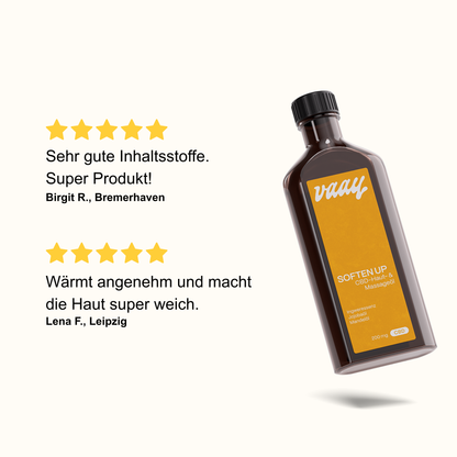 SOFTEN UP CBD-Haut- &amp; Massageöl
